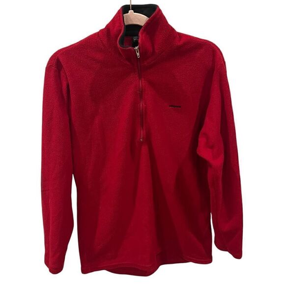 Patagonia 1/4 Zip Fleece Pullover Red Small - Picture 1 of 4